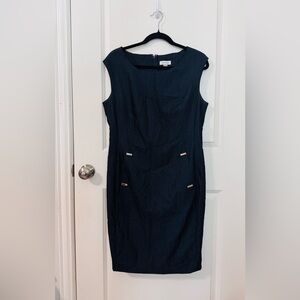 Calvin Klein Navy Midi Dress